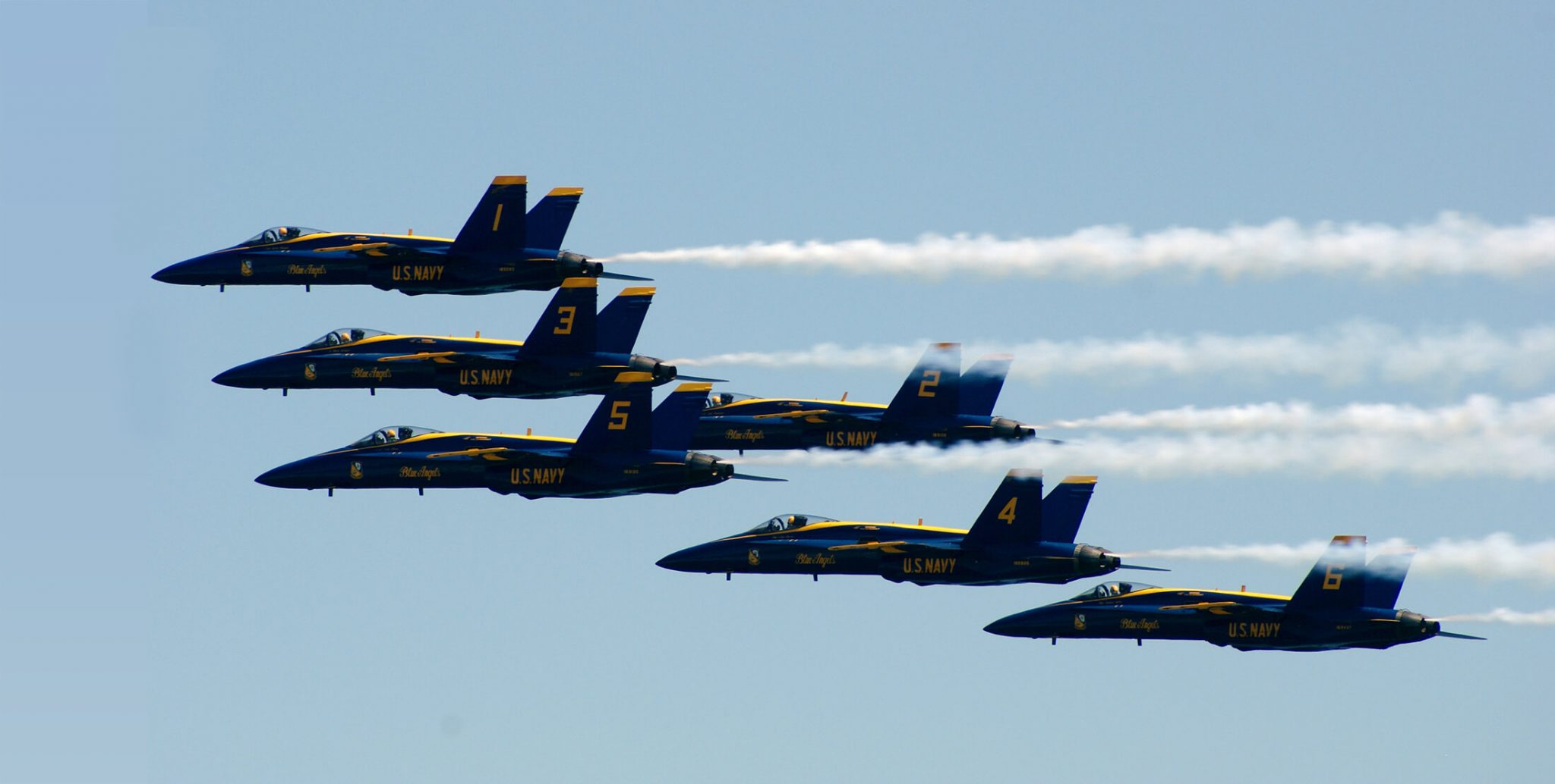 Blue Angels flying in formation